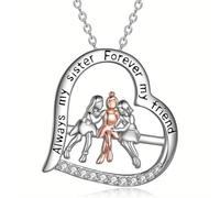 IOETSEUT men's necklaces friendship necklace Fashion Creative Three Sisters Heart Pendant Necklace Exquisite Party Commemorative Jewelry Gift for Sisters Party