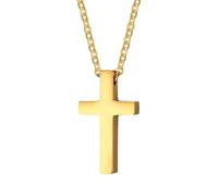 IOETSEUT men's necklaces friendship necklace Fashion Cross Pendant Female Gold Silver Color Christian Cross Necklace For Women Religious Jewelry Gift