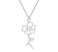 IOETSEUT men's necklaces friendship necklace Fashion New Birth Month Flower Necklace For Women Exquisite Choker Summer Party For Friend Jewelry Birthday Gift