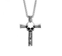IOETSEUT men's necklaces friendship necklace Gothic Skull Cross Pendant Necklace For Men Women Fashion Punk Hip Hop Simple Necklaces Party Jewelry