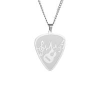 IOETSEUT men's necklaces friendship necklace Guitar Necklace R&b Music Jewelry Personalized Guitar Pick Pendant for Men Women Trend Charm Hip Hop Jewelry