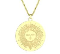 IOETSEUT men's necklaces friendship necklace Lucky Ancient Celtic Sun Medallion Pendant Necklace for Men Women Charm Neck Chain Spirit Totem Jewelry
