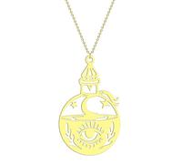 IOETSEUT men's necklaces friendship necklace Magic Bottle Pendant Necklace for Women Mystical Witchcraft Celestial Neck Chain Jewelry Witchy Gifts
