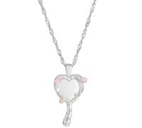 IOETSEUT men's necklaces friendship necklace Magic Mirror Necklace for Women Girls Fashion Wedding Party Jewelry Accessorie Gold Color Mirror Princess Necklace Gift for Her