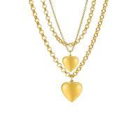 IOETSEUT men's necklaces friendship necklace Multilayer Heart Pendant Necklace For Women Girls Gold Plated Clavicle Chain Charm Choker Jewelry Birthday Gift