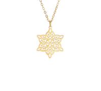 IOETSEUT men's necklaces friendship necklace New In Filigree Star of David Pendant Necklace Women Gold Color Clavicle Chain Amulet Jewish Jewelry Gift