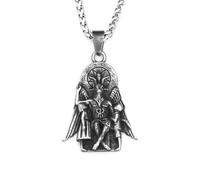 IOETSEUT men's necklaces friendship necklace New Vintage Lucifer With Anubis Charm Pendant Baphomet Goat Satanic Necklaces For Men Amulet Jewelry Gifts