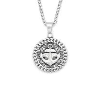 IOETSEUT men's necklaces friendship necklace New Vintage Nordic Anchor Rudder Necklaces For Men Women Fashion Punk Vikings Compass Pendant Amulet Jewelry Gifts