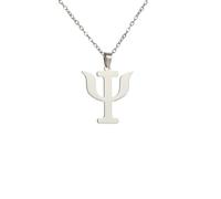 IOETSEUT men's necklaces friendship necklace Psi Symbol Necklace Choker Fashion Women Greek Letter Psychology Psychiatry Medical Sign Jewelry Gift