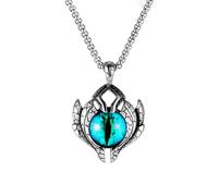 IOETSEUT men's necklaces friendship necklace Punk Hip Hop Demon Eye Pendant Necklace Devil Eye Necklaces For Men Women Biker Jewelry Gifts