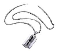 IOETSEUT men's necklaces friendship necklace Punk Razor Blade Pendants Necklaces Gold Color Chain Barber Shop Necklace for Men Jewelry