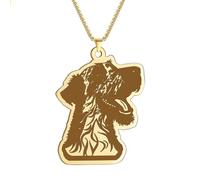 IOETSEUT men's necklaces friendship necklace Punk Thick Keel Chains Irish Wolfhound Dog Pendant Necklace for Men Women Choker Jewelry Pet Lovers Gifts