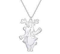 IOETSEUT men's necklaces friendship necklace Reindeer Charm Pendant Necklace Laser Cut Jewelry Making Supplies Christmas Holiday Winter Themed