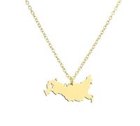 IOETSEUT men's necklaces friendship necklace Russia map Pendant Necklace Russian Necklace for Women Girls Romantic Jewelry for Girl