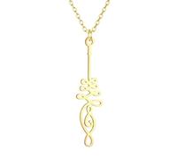 IOETSEUT men's necklaces friendship necklace Slim Choker Necklace Women Men Minimalist Silver Jewelry Yoga Symbol Pendant Necklace