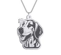 IOETSEUT men's necklaces friendship necklace Smile Long Cilia Foxhound Necklace No Fade Pet Dog Charms Kids Gifts Necklace for Women Men Choker Jewelry Bulk