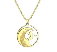 IOETSEUT men's necklaces friendship necklace Surfer Girl Pendant Necklace for Men Women Surfer on Wave Charm Chain Summer Beach Surfing Hobby Jewelry Gift