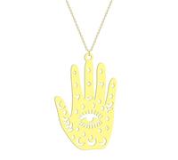 IOETSEUT men's necklaces friendship necklace Third Eye Hand Pendant Necklace for Women Girls Laser Cut Hand Evil Eye Charm Neck Chain Jewelry