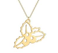 IOETSEUT men's necklaces friendship necklace Trendy Mistletoe Flower Leaf Necklaces for Women Clavicle Choker Chains Fashion Plant Lover Jewelry Unique Gifts
