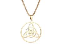 IOETSEUT men's necklaces friendship necklace Trinity Pentagram Celtic Knot Pendant Necklace Men Women Lucky Jewelry Accessories