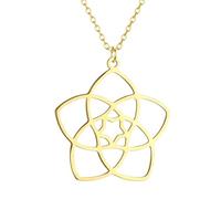 IOETSEUT men's necklaces friendship necklace Venus Flower Necklace For Women Statement Jewelry Floral Simple Wedding Necklace Birthday Gift