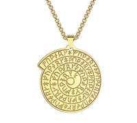 IOETSEUT men's necklaces friendship necklace Viking Calendar Rune Pendant Necklace for Men Boys the Witcher Medallion Charm Chain Hip Hop Jewelry