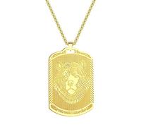 IOETSEUT men's necklaces friendship necklace Viking Scandinavian Bear Head Pendant Necklace for Men Women Steel Religious Medallion Charm Neck Chain Jewelry Collar