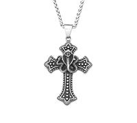 IOETSEUT men's necklaces friendship necklace Vintage Snake Necklaces For Men Women Gothic Hip Hop Cross Pendant Fashion Personality Biker Jewelry