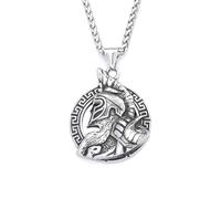IOETSEUT men's necklaces friendship necklace Vintage Sparta Warrior Helmet Pendant Necklace Men's Punk Biker Unique Amulet Jewelry Gifts