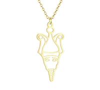 IOETSEUT men's necklaces friendship necklace Zodiac God Judge Of The Dead Pendant Necklace Egyptian Jewelry Vintage Bastet Osiris Charm Necklace Gift