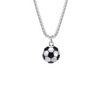IOETSEUT Men's necklaces jewelry 3D Football Necklaces for Mens Boys,Solid Ball Pendant Necklaces,World Cup Football Fan Gifts