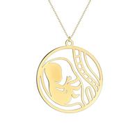 IOETSEUT Men's necklaces jewelry Baby In Women Fetus Pendant Necklace Women Pregnancy Announcement Jewelry Gift For Mom