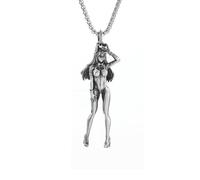 IOETSEUT Men's necklaces jewelry Bunny Girl Retro Personality Couple Men and Women Pendant Beautiful Girl Necklace Accessories