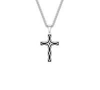 IOETSEUT Men's necklaces jewelry Cross Celtic Knot Necklaces for Men Boys,Rock Punk Staninless steel Collar,Amulet Christ Prayer Faith Jewelry