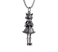 IOETSEUT Men's necklaces jewelry Cute Girl Holding A Cat Pendant Role-Playing Class Cartoon Beautiful Girl Necklace Lady Fashion Charm Jewelry Couple Gift