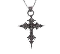 IOETSEUT Men's necklaces jewelry Dante Purgatory Cross Necklace Vintage Christian Passion Jesus Cross Pendant Male and Female Catholic Amulet Jewelry Gift