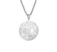 IOETSEUT Men's necklaces jewelry Hollow Irish Knot Sun and Moon Tree of Life World Tree Pendant Necklace Fashion Lucky Amulet Jewelry for Men