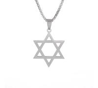 IOETSEUT Men's necklaces jewelry Israeli Star of David Pendant Shield of David Hexagram Necklace Men's and Women's Jewish Religious Jewelry