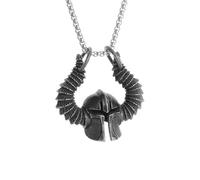 IOETSEUT Men's necklaces jewelry Medieval Roman Norwegian Helmet Armor Protection Amulet Men's Pendant Necklace Vintage Victor Lucky Charm Jewelry