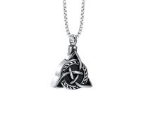 IOETSEUT Men's necklaces jewelry Mens Urn Necklaces for Ashes, Tribal Celtic Knot Memorial Cremation Pendant,Bereavement Keepsakes Jewelry