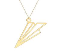 IOETSEUT Men's necklaces jewelry Origami Paper Airplane Pendant Necklace Women Geometric Silver Airplane Charm Necklace