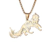 IOETSEUT Men's necklaces jewelry Pendant Cute Pet Pet Maine Coon Necklace Male and Female Hip-Hop Trend Jewelry Couple Gift