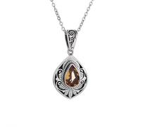 IOETSEUT Men's necklaces jewelry Retro Fashion Ethnic Style Yellow Gemstone Necklace Pendant Women's Elegant Mother's Day Party Jewelry Gift