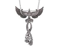 IOETSEUT Men's necklaces jewelry Retro Punk Sacred Phoenix Bird Pendant Angel Wings Necklace for Men and Women Fashion Casual Accessories