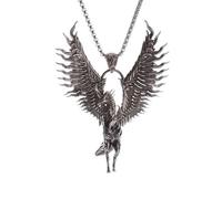 IOETSEUT Men's necklaces jewelry Retro Punk Unicorn Wings Animal Horse Head Necklace Men's Rock Party Jewelry Gift