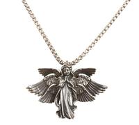 IOETSEUT Men's necklaces jewelry Retro Seraph Pendant Necklace Men Fashion Motorcycle Punk Hip Hop Party Men's Necklace Chain Jewelry Wholesale