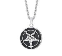 IOETSEUT Men's necklaces jewelry SEAL OF LUCIFER, LUCIFER SIGIL, PENDANT NECKLACE FOR MEN