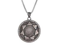 IOETSEUT Men's necklaces jewelry Seven Angels Magic Circle Solomon's Seal Amulet Necklace Pendant Men's Punk Retro Lucky Amulet Jewelry