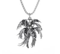 IOETSEUT Men's necklaces jewelry Silver Plated Baby Angel Pendant Girl Beast Necklace Men and Women Couples Retro Charm Casual Jewelry Gift