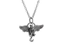 IOETSEUT Men's necklaces jewelry Silver-Plated Cute Cat Wings Animal Pendant Necklace Women's Personalized Fashion Jewelry Couple Gift